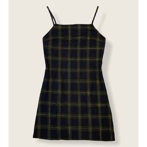 cute green plaid dress size s